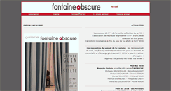 Desktop Screenshot of fontaine-obscure.com